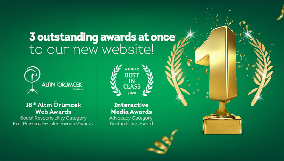 Two Awards at once to Green Crescent Website from Altın Örümcek